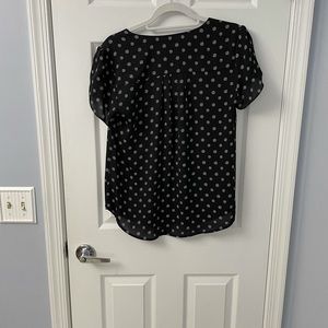 Black & White Cap Sleeve Blouse